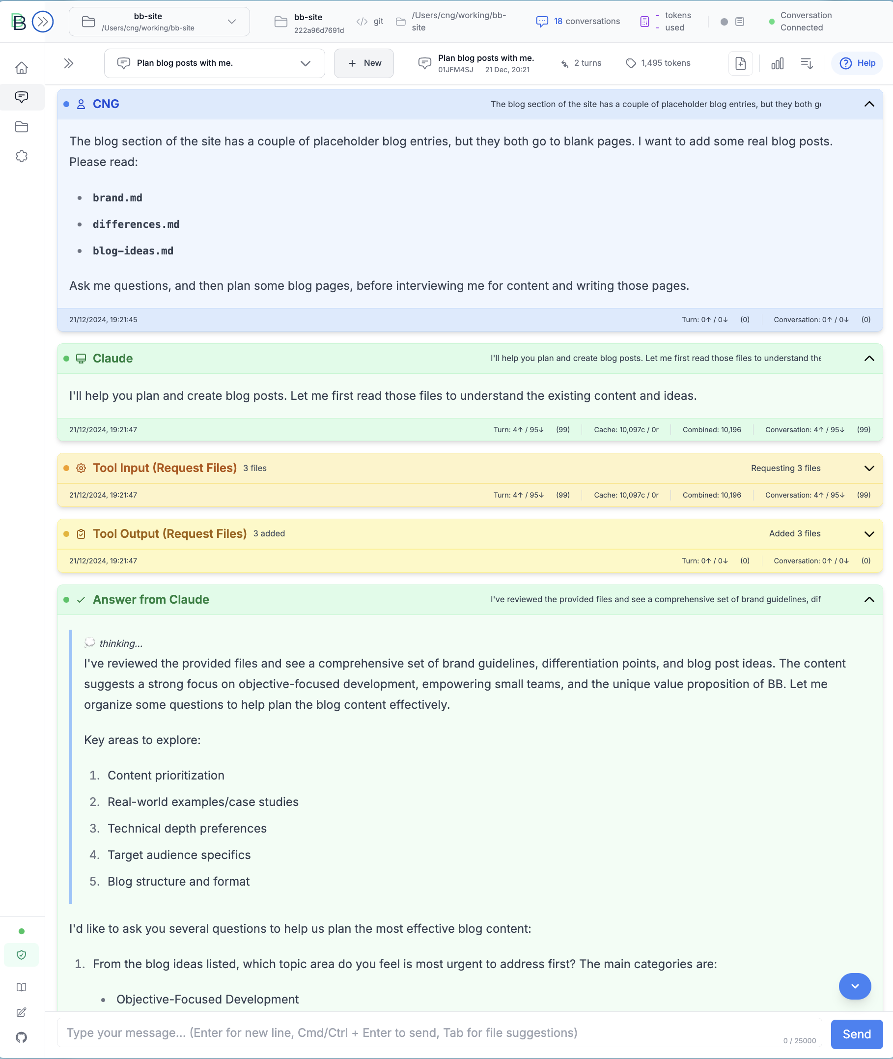 Blog Planning Conversation